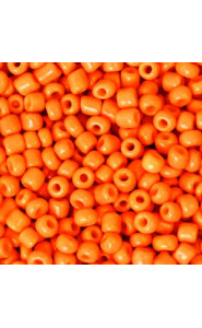 Seed beads 8/0 (3mm) Deep neon orange